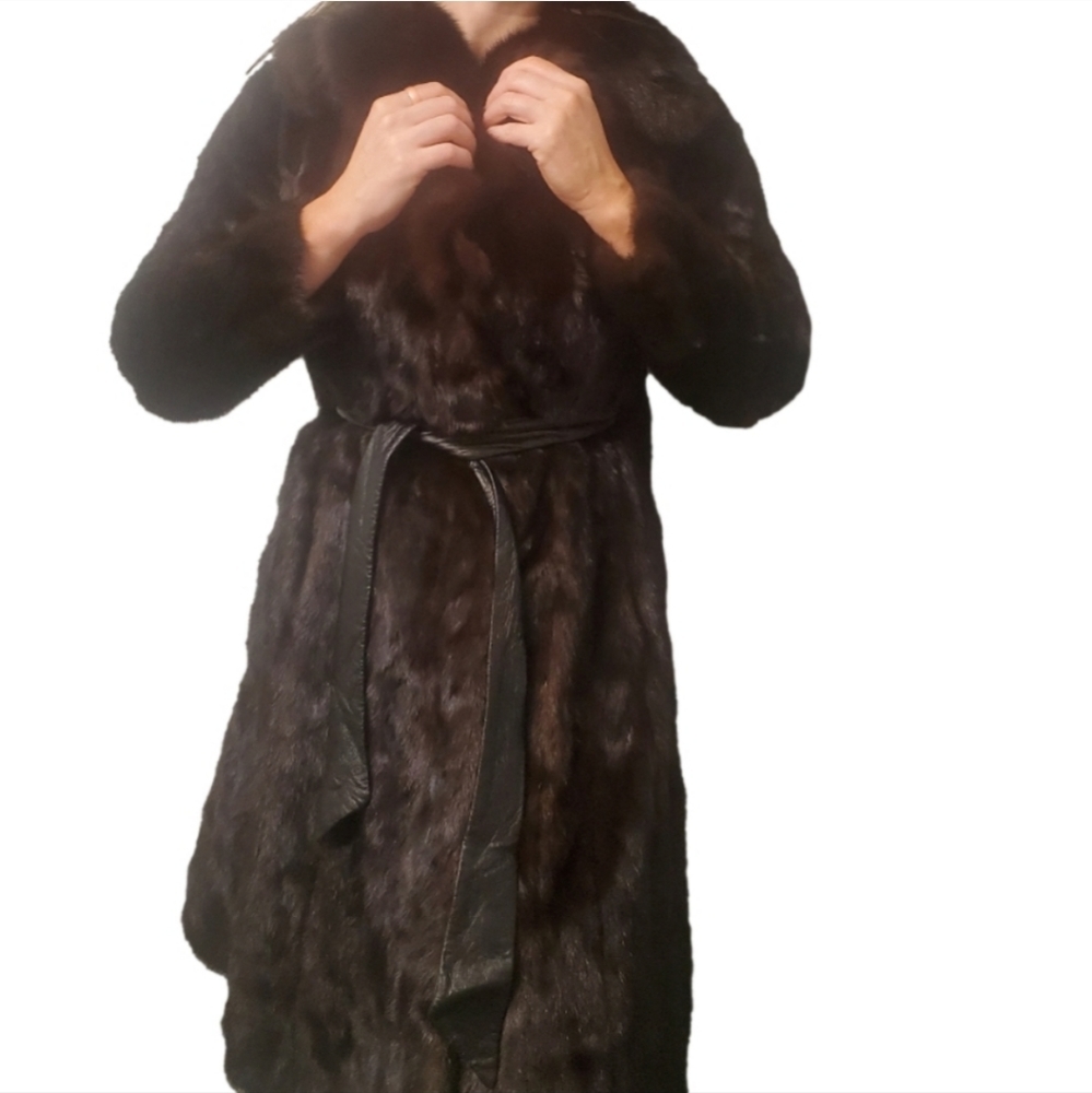 Mink Authentic Coat Brown Size S/M